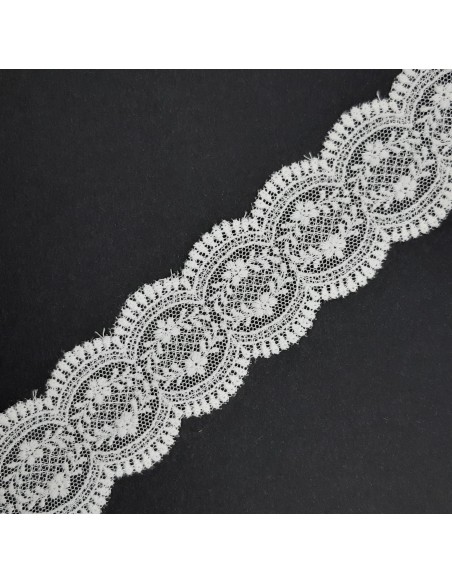 Entredos tul bordado marfil 4 cms