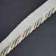 Cordón trenzado con pestaña de 1 cm color marfil y lino