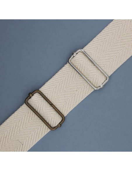 Cinta espiga rígida beige resistente para mochilas