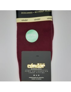Calcetín modal hombre Condor con puño de descanso gris 2