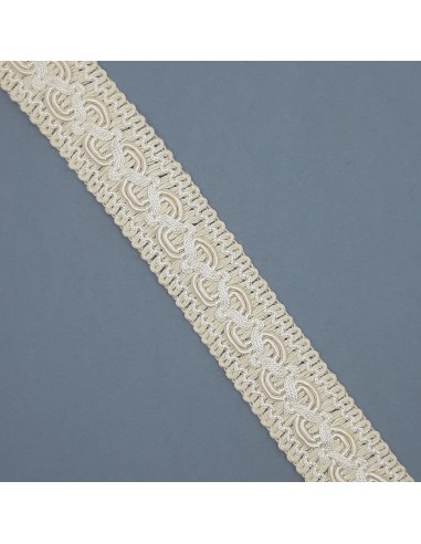 Galón decoración 22 mm de color marfil