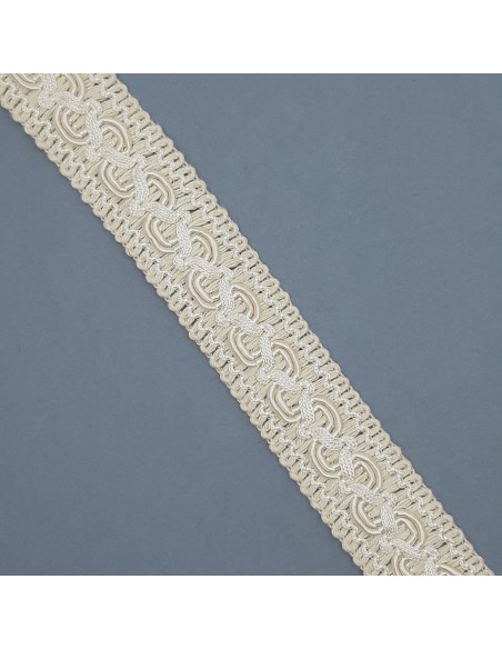 Galón decoración 22 mm de color marfil