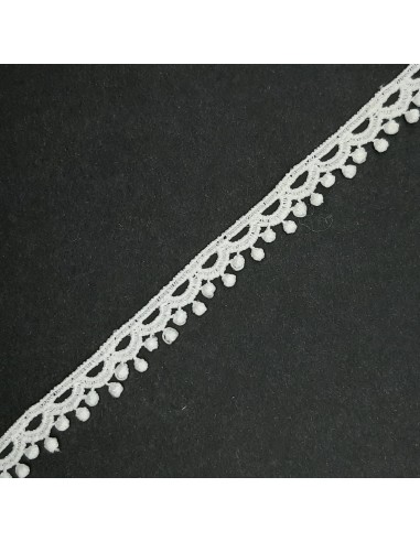 Encaje guipur blanco roto 1 cm