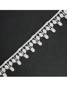 Encaje guipur blanco roto 18 mm