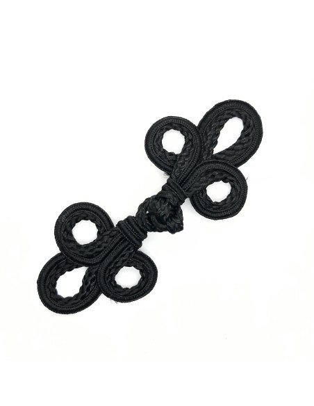 Cierre alamar pasamanería negro 14 x 6 cms