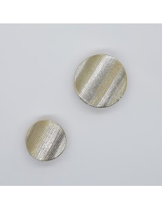 Botón metálico oro ondas con pie rallado