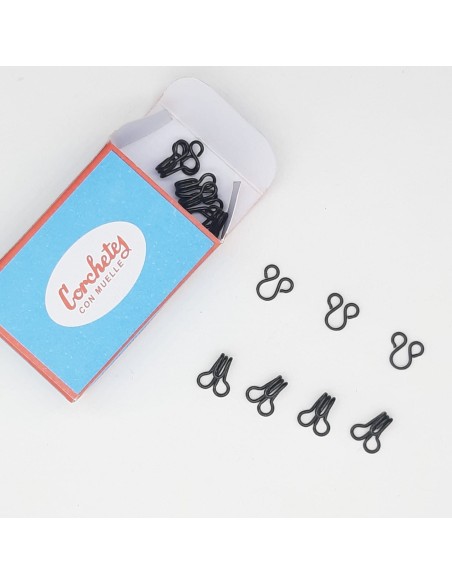 Corchetes con muelle waldes Nº0 de color negro