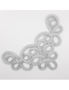 Aplique pasamanería plata 2