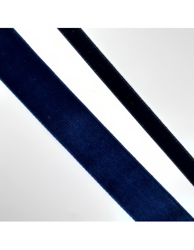 Cinta decorativa de terciopelo de color azul marino