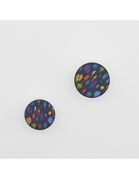 Botón con pintas de colores