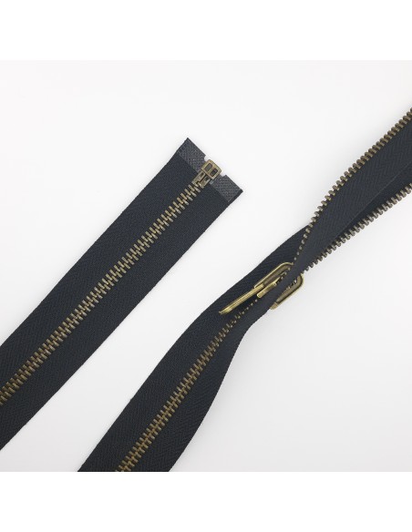 Cremallera reversible separador negro.