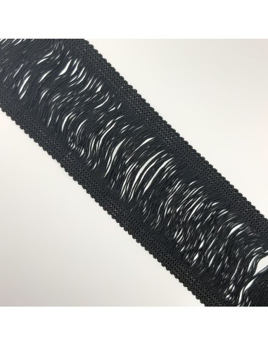 Entredos fleco negro 6,5 cms.