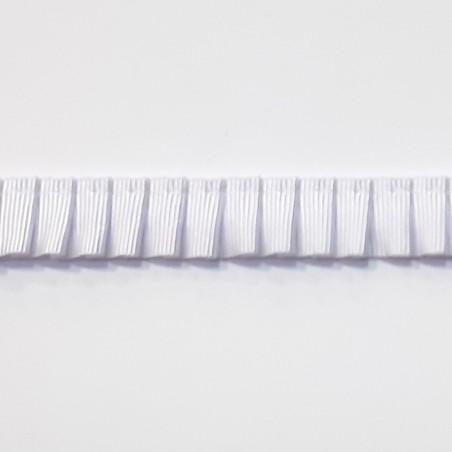 Volante plisado faya decorativo blanco