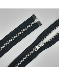 Cremallera separador negra malla plata