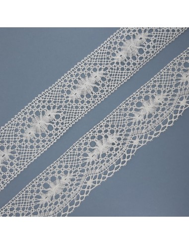 Encaje y entredos bolillo beige 