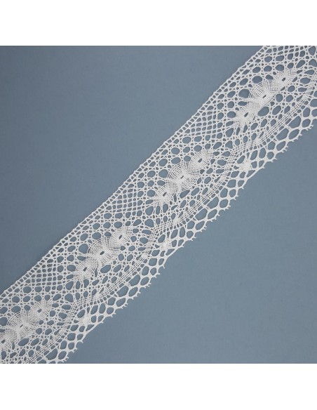 Encaje bolillo fino blanco 