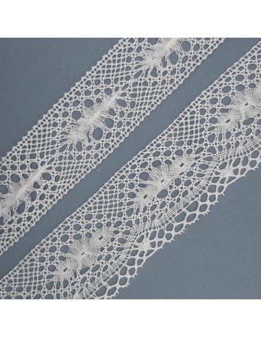 Encaje bolillo fino blanco 