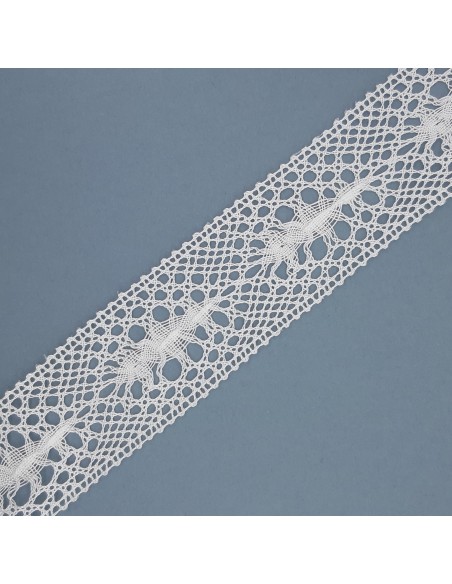 Entredos encaje de bolillo blanco fino