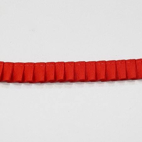 Volante plisado faya decorativo rojo