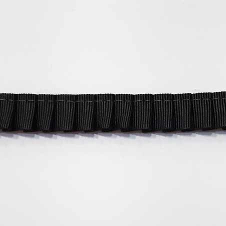 Volante plisado faya decorativo negro