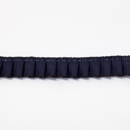 Volante plisado faya decorativo azul marino