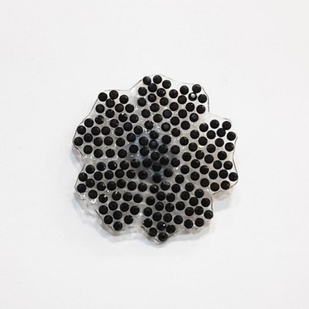 Aplique cristal termoadhesivo brillo negro