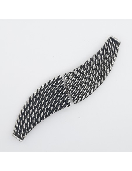 Broche alamar metálico de 10 x 2,5cms plata