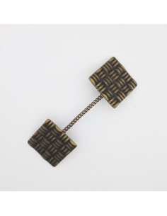 Broche cierre metálico con pinzas oro viejo