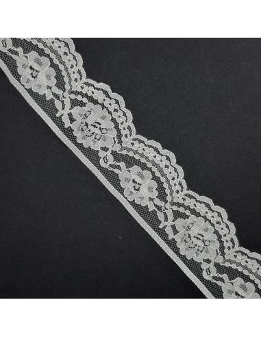 Encaje nylon de 4 cms blanco N45
