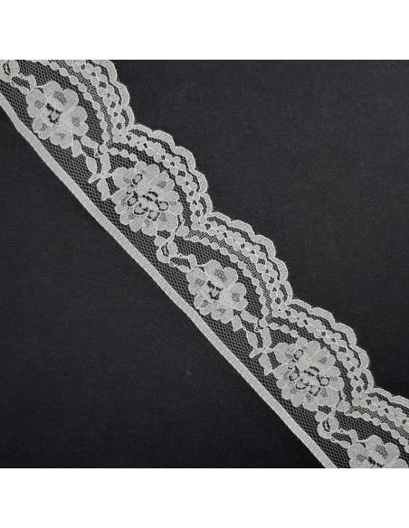 Encaje nylon de 4 cms blanco N45