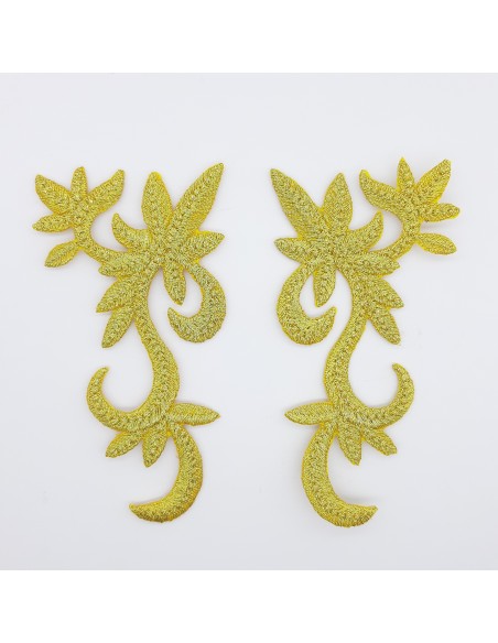 Aplique dorado metalizado 10 x 5 cms