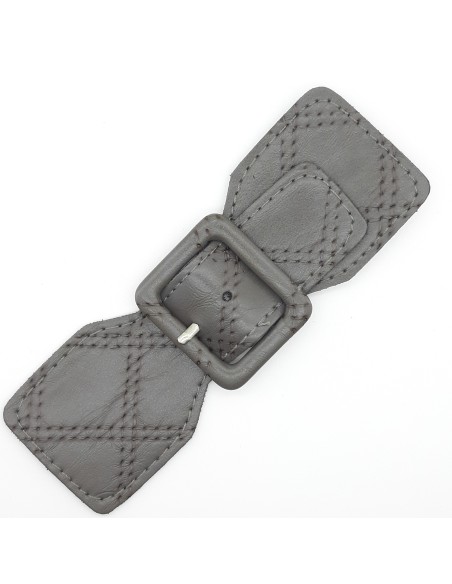 Trabilla polipiel 13 x 4,5 cms gris