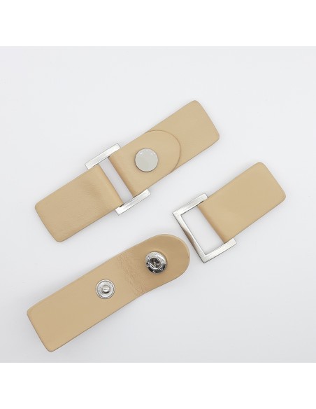 Trabilla cierre polipiel camel 87x22mm