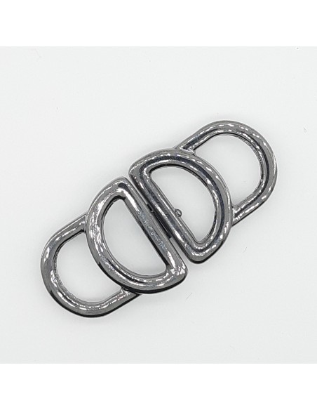 Alamar metálico negro pavonado 5 x 2,5 cms