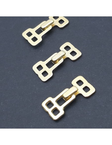 Corchete decorativo metálico 2 x 1 cm dorado