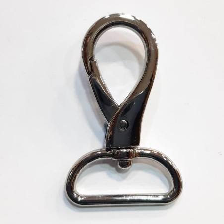 Mosquetón cierre plateado