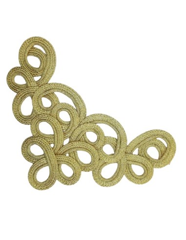 Aplique pasamanería dorado