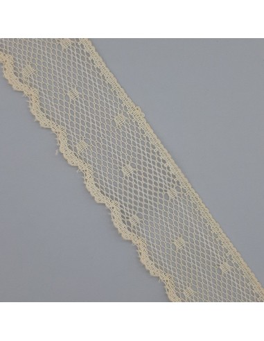 Encaje nylon 3 cms topos beige