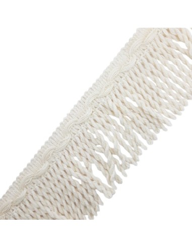 Fleco rapacejo algodón de 6 cms crudo