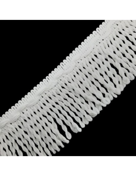 Fleco rapacejo algodón de 6 cms blanco