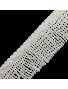 Fleco rapacejo algodón de 6 cms crudo