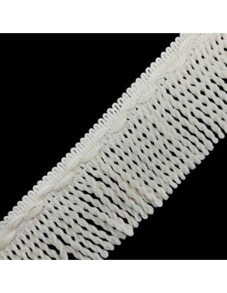 Fleco rapacejo algodón de 6 cms crudo