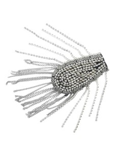 Hombrera piedras y cadenas strass