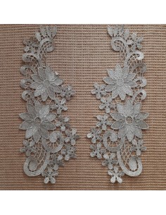 Aplique guipur negro 32 x 12 cms 2