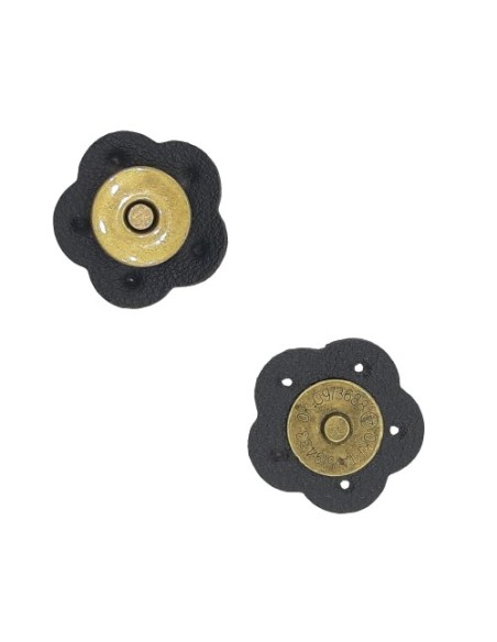 Broche cierre imán con piel cosido