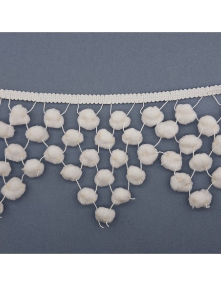 Fleco madroño picos 11 cm Blanco