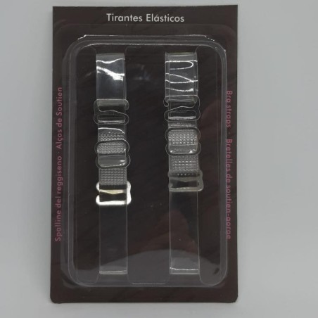 Tirante silicona elástico transparente de 1 cm. 