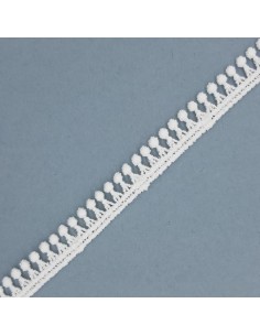 Encaje guipur blanco roto 1 cm