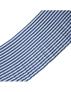 Volante plisado rayas 12 cms azul marino