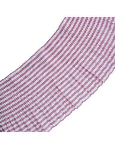 Volante plisado rayas 12 cms rosa